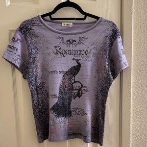 Purple Y2K tee shirt